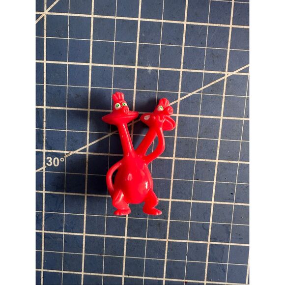 Space Goofs vintage pvc two headed monster red  24432 - Picture 2 of 3